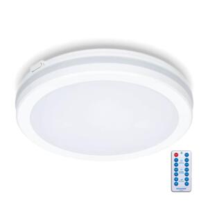 LED Fürdőszobai mennyezeti lámpa érzékelővel LED/18W/230V átm. 30 cm fehér + távirányító
