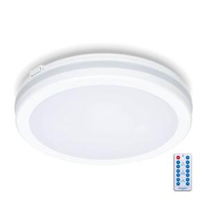 LED Fürdőszobai mennyezeti lámpa érzékelővel LED/24W/230V átm. 30 cm fehér + távirányító