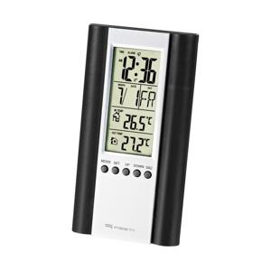 Meteorológiai állomás LCD kijelzővel és ébresztőórával 2xAAA fekete/ezüst