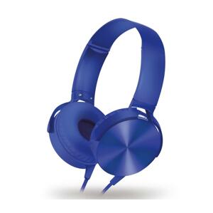 Vezetékes fejhallgató mikrofonnal kék