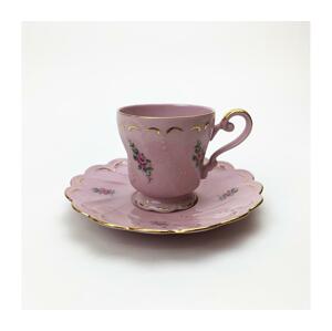 Csésze és csészealj Nero rózsaszín színben