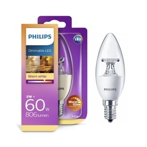 Philips LED Dimmelhető izzó Philips Warm Glow E14/8W/230V