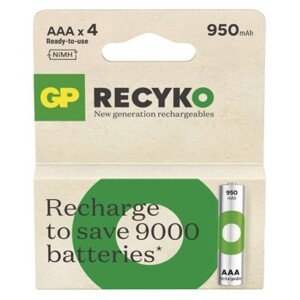 GP ReCyko NiMH Akkumulátor HR03 (AAA) 950mAh 4db