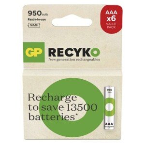GP ReCyko NiMH Akkumulátor HR03 (AAA) 950mAh 6db